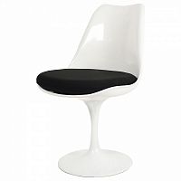 стул eero saarinen style tulip chair черная подушка в Красноярске