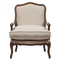 кресло мягкое с подлокотниками бежевое louisa bergere chair в Красноярске