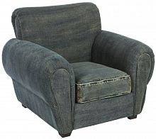 кресло san francisco denim armchair серое в Красноярске