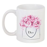 кружка с рисунком dior peonies в Красноярске