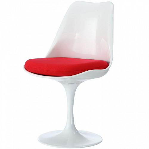 стул eero saarinen style tulip chair красная подушка в Красноярске