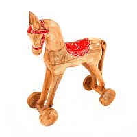 украшение новогоднее лошадка на колесах christmas horse, 40х30х13 см в Красноярске